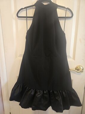 ASTR Black Sleeveless Dress with Halter Neck